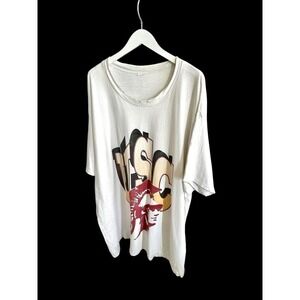USC Vintage Oversized Tshirt Dress One Size Distressed White